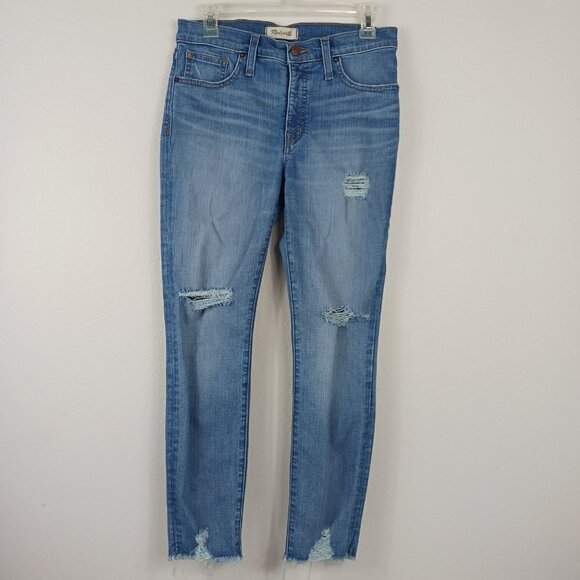 MADEWELL jeans women's size 28 high rise skinny destructed - Picture 2 of 8
